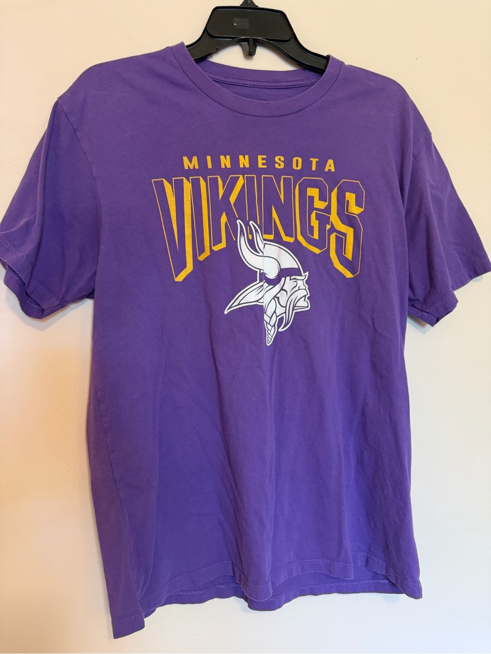 NFL Purple Minnesota Vikings Logo Tee with Yellow & White Accents